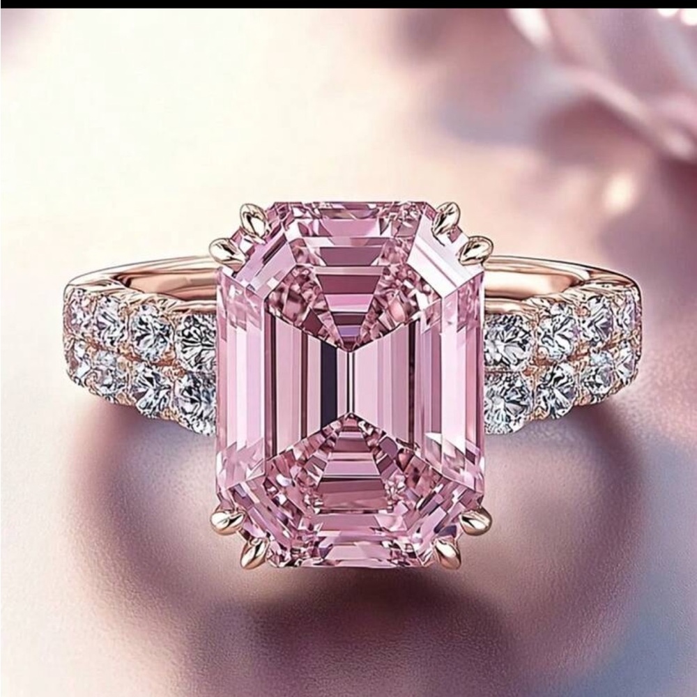 Pink and gold ring